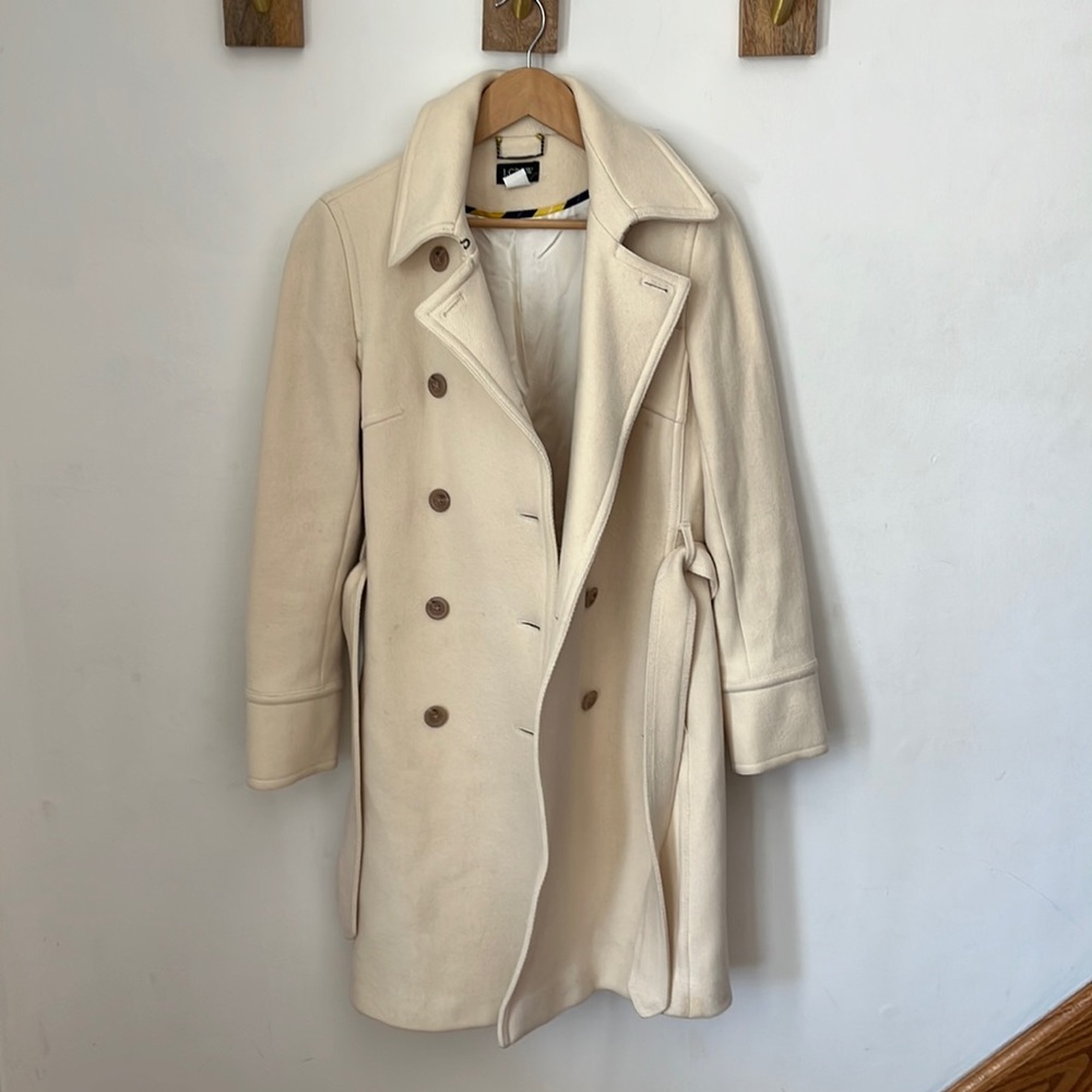 J.Crew Stadium Cloth Double-Breasted Coat | size 8